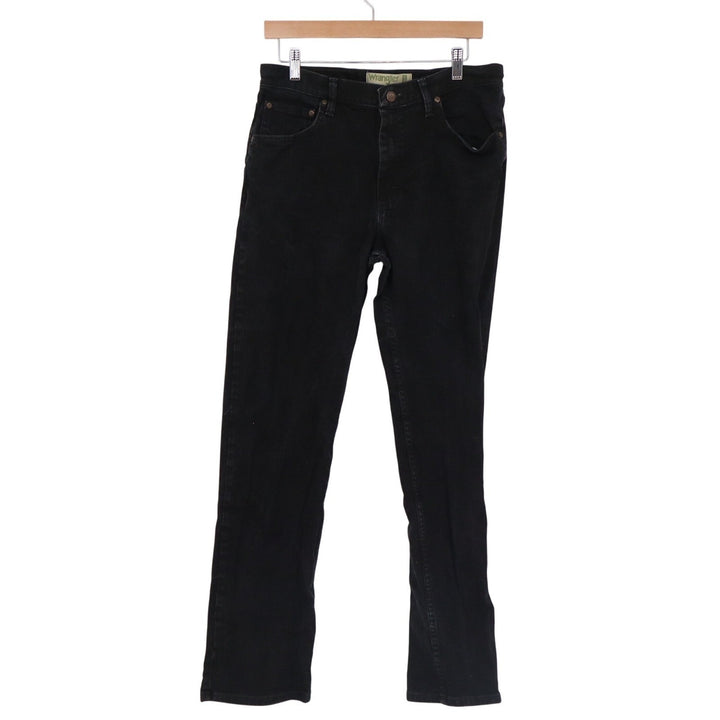 Wrangler Regular Fit Flex Mens Black Straight Leg Jeans 32x32
