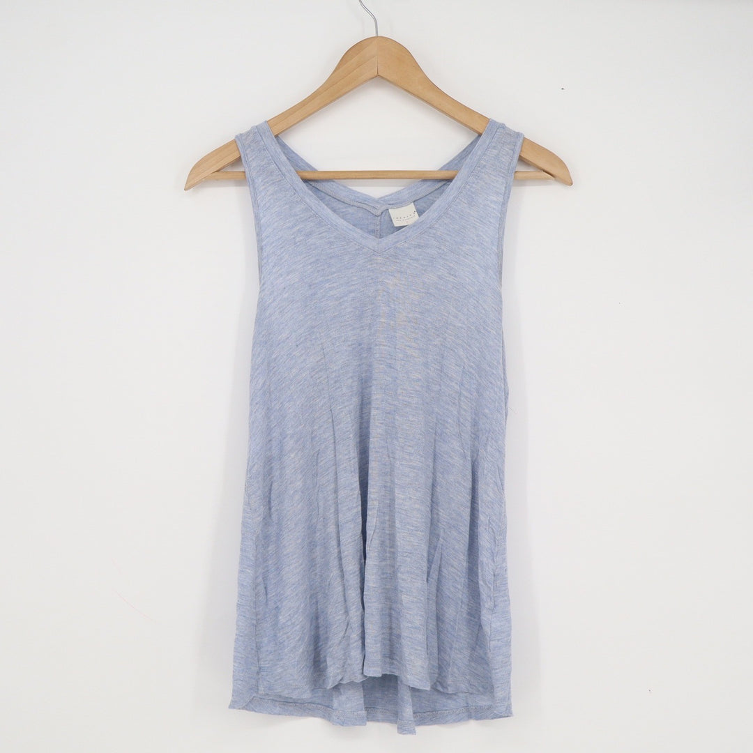 Tresics Womens V-Neck Sleeveless Tank Top Heather Blue Small