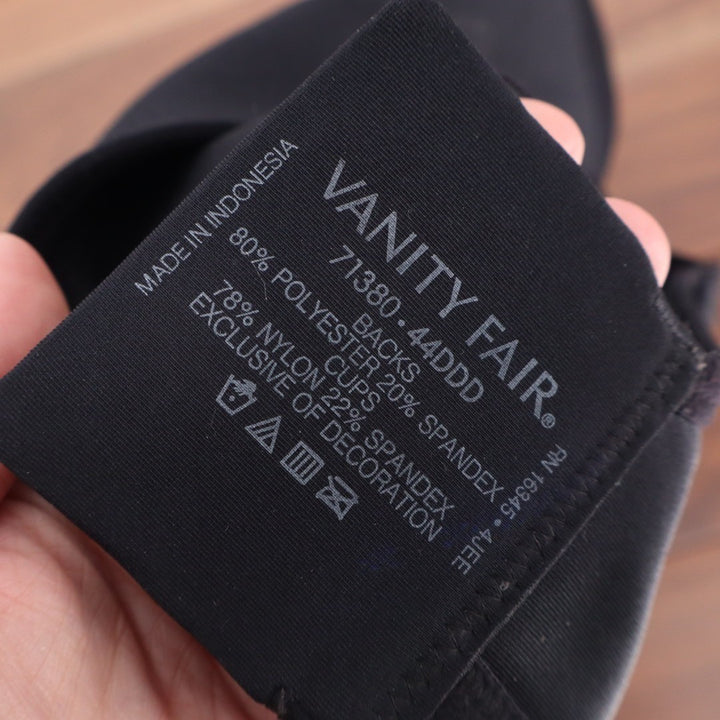 Vanity Fair Beauty Back Bra Women's 44DDD Midnight Black Full Figure Wirefree