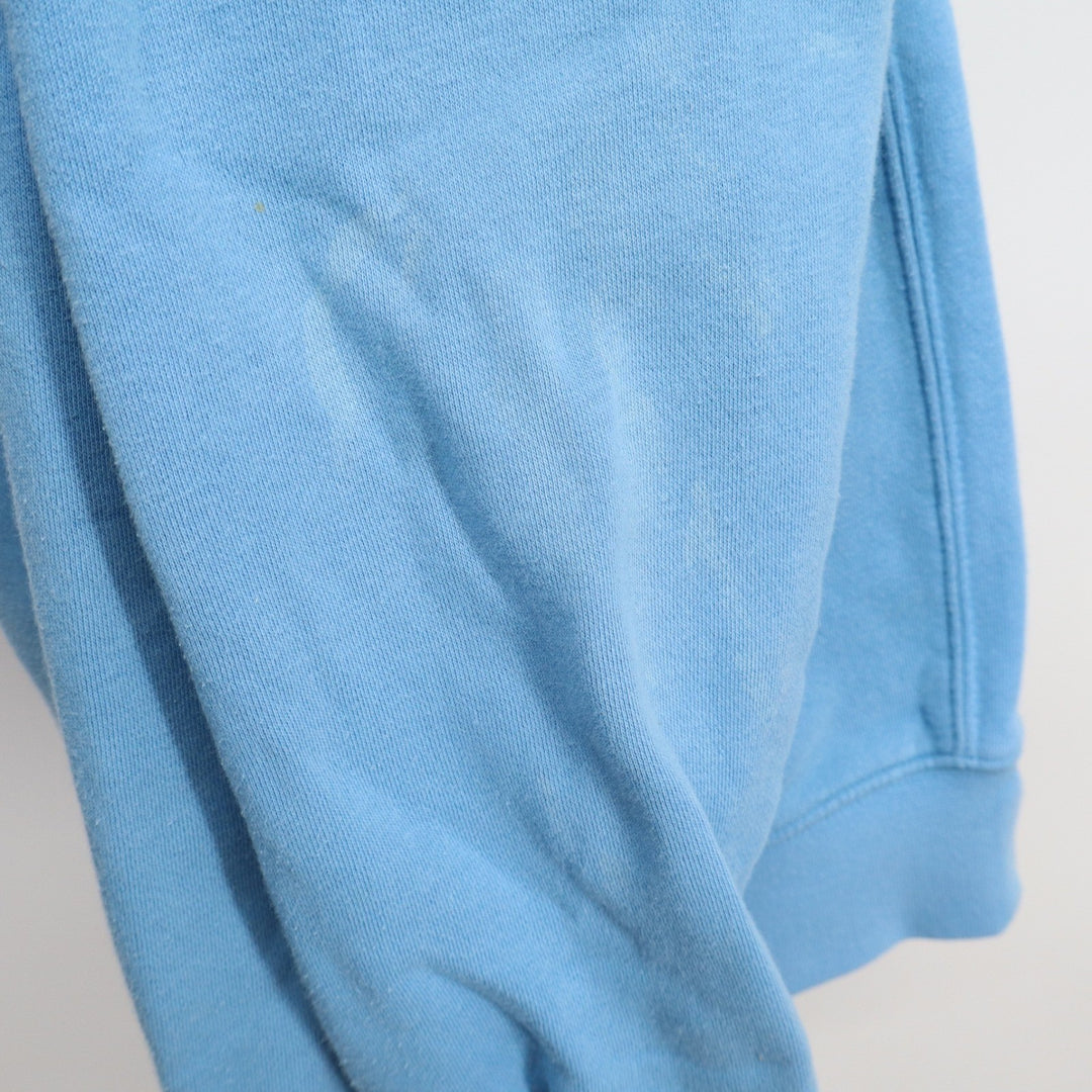 Nike Mens Fleece Pullover Hoodie Light Blue Embroidered Logo Sweatshirt M
