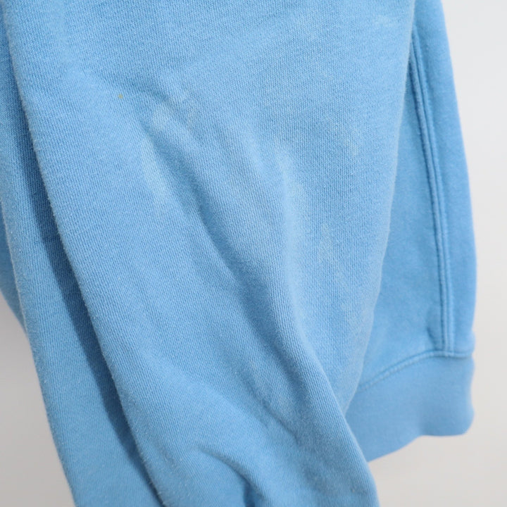 Nike Mens Fleece Pullover Hoodie Light Blue Embroidered Logo Sweatshirt M