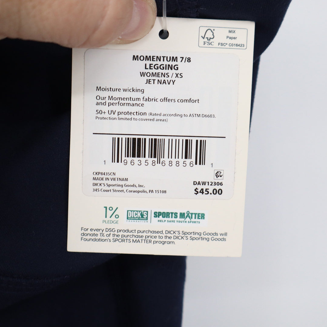 DSG Womens Momentum 7/8 Legging Jet Navy High Rise XS