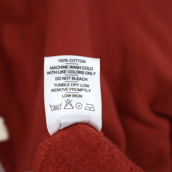 American Giant Midweight Hoodie Womens Medium Red Full Zip Cotton Fleece Lined
