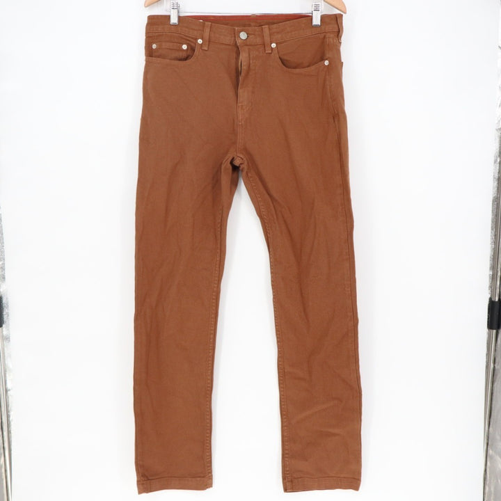 American Giant Roughneck Jeans Mens 32x32 Rust Stretch High Rise Straight Leg