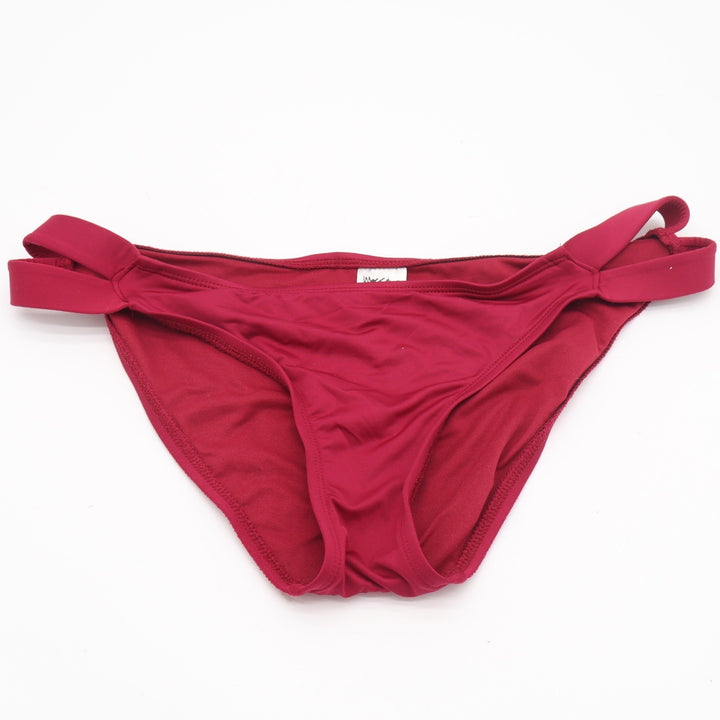 Mossimo Burgundy Red Double Strap Side Bikini Bottoms Size L