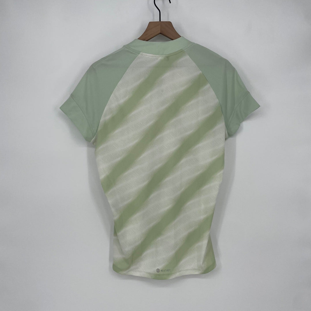 Adidas HEAT RDY Short Sleeve Polo Shirt Muted Green Tie Dye Athletic XL