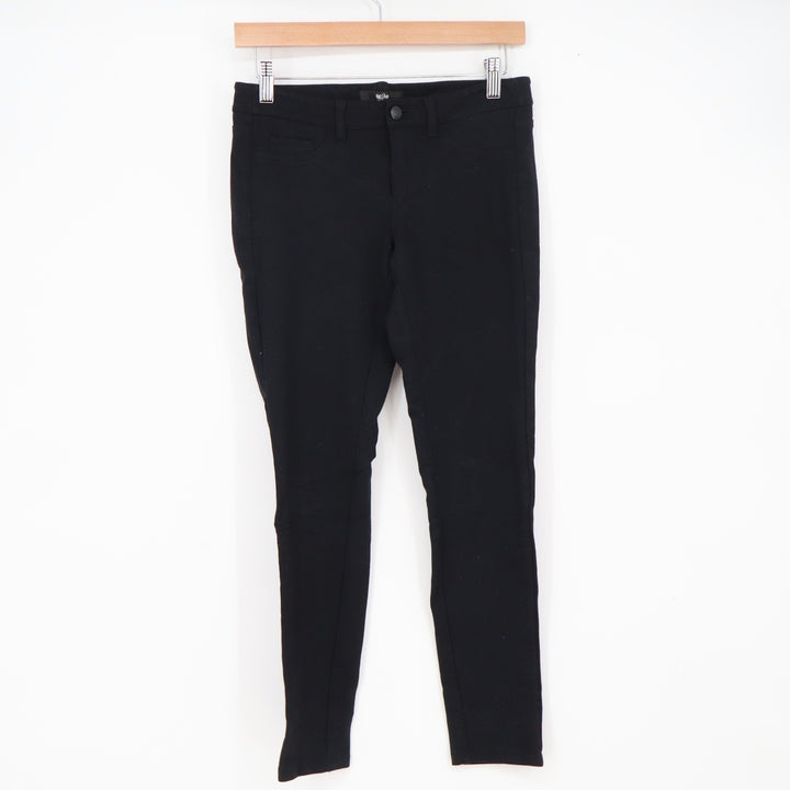 Mossimo Pants Womens 6 Skinny Stretch Black Mid Rise Excellent