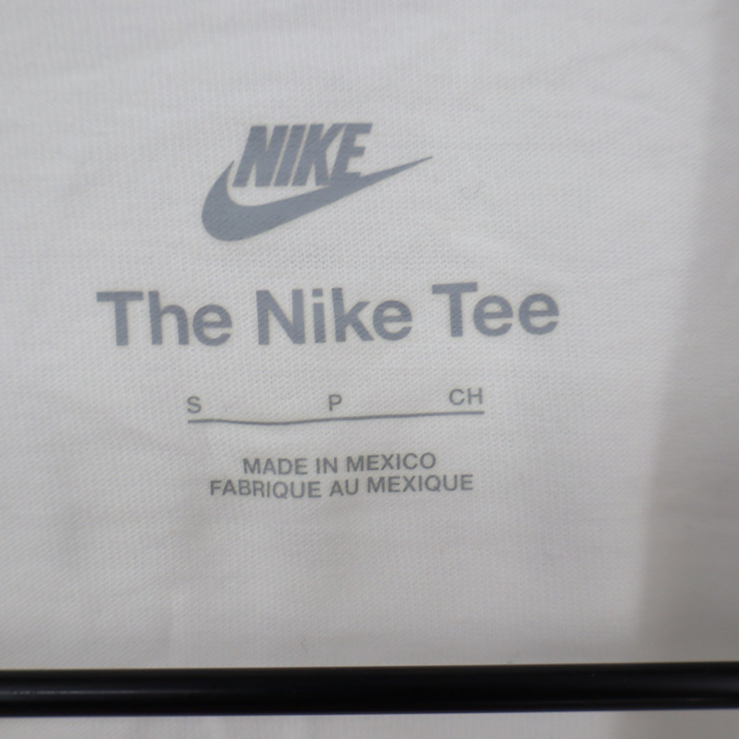 Nike Sportswear World Champions Graphic Tee Cream Neon Green Mens Small