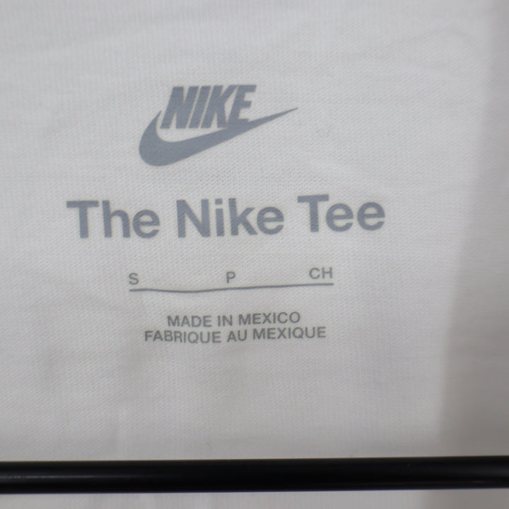 Nike Sportswear World Champions Graphic Tee Cream Neon Green Mens Small