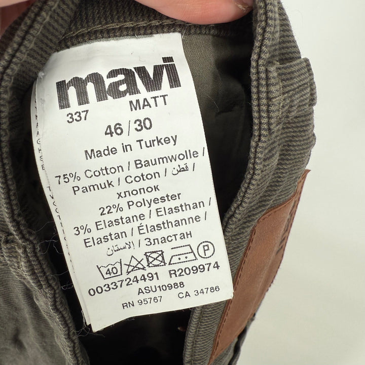 Mavi Jeans Matt Relaxed Straight Leg Corduroy Pants Men Size 46/30 Olive Green