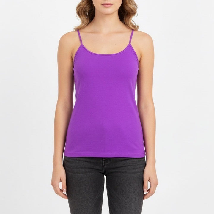 Malibu Sugar Purple Spaghetti Strap Cami Tank Top ML001 One Size