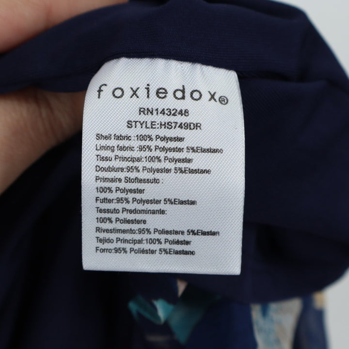 Foxiedox Brylee Mini Dress Womens Small Floral Pleated Ruffle Hem Cold Shoulder