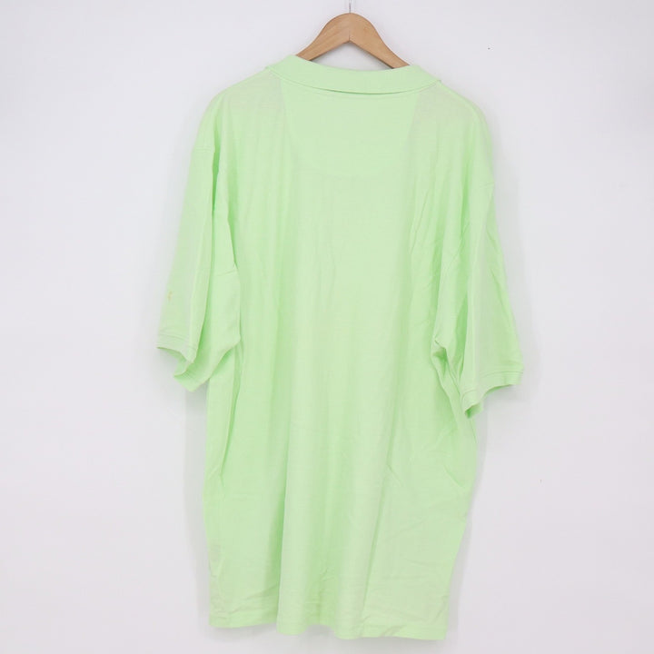 Architect Polo Shirt Mens XXL Lime Green Short Sleeve Pique Cotton Good