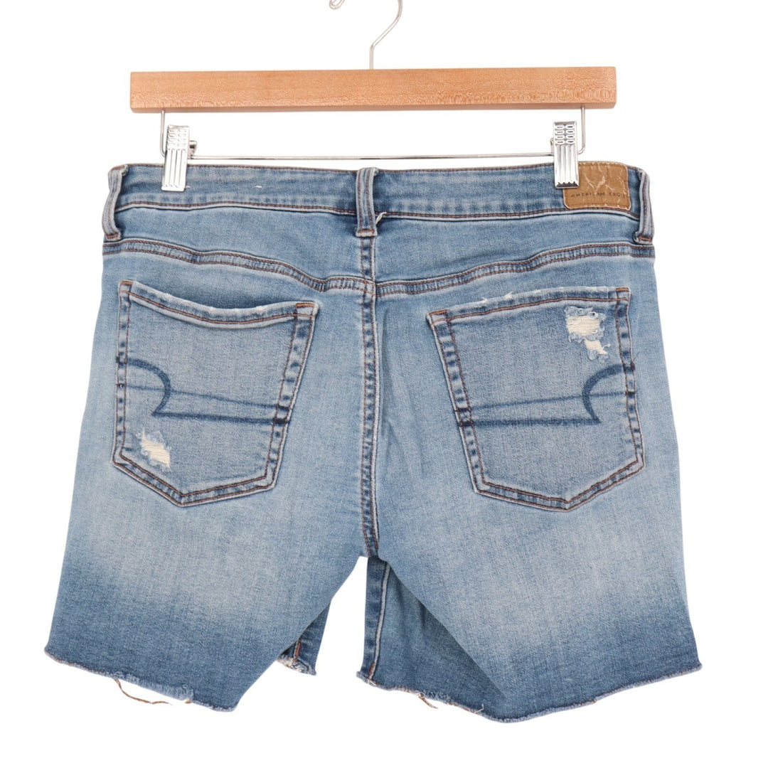 American Eagle Outfitters Next Level Stretch Cut Off Shorts Womens 8 Blue Denim