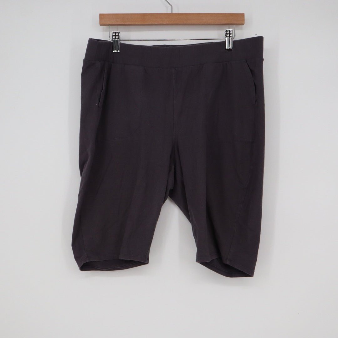 Torrid Womens Plus Size 3 Charcoal Gray Cotton Spandex Biker Shorts Pockets