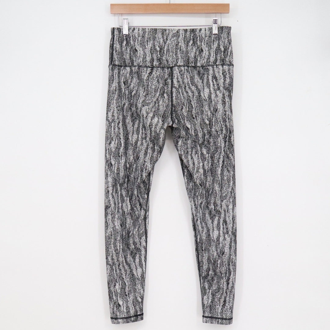 Kirkland Signature Womens Black White Abstract Print Active Leggings Large