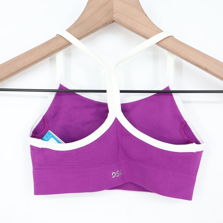 DSG Girls Momentum Seamless Sports Bra Vibrant Violet White Size S 8-9
