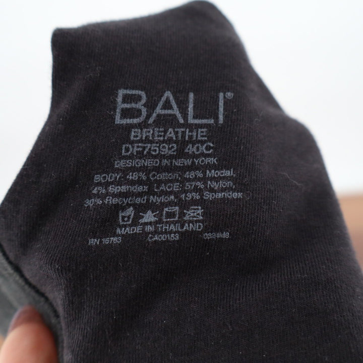 Bali Breathe Lightweight T-Shirt Bra Womens 40C Black Stretch Padded Underwire