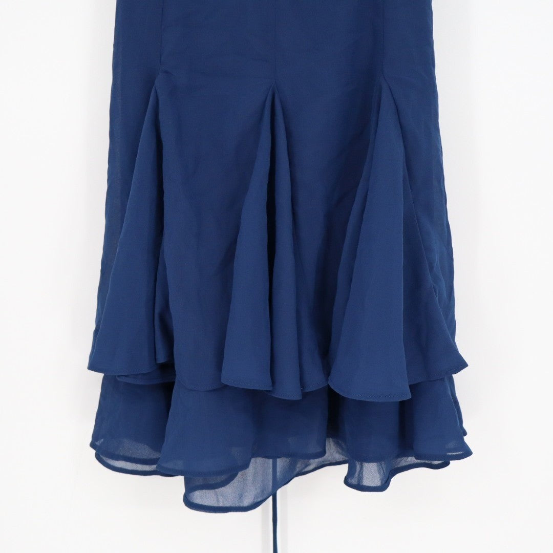 Lulus Perfected Sweetness Mini Dress Womens Small Blue Pleated Tiered Sleeveless