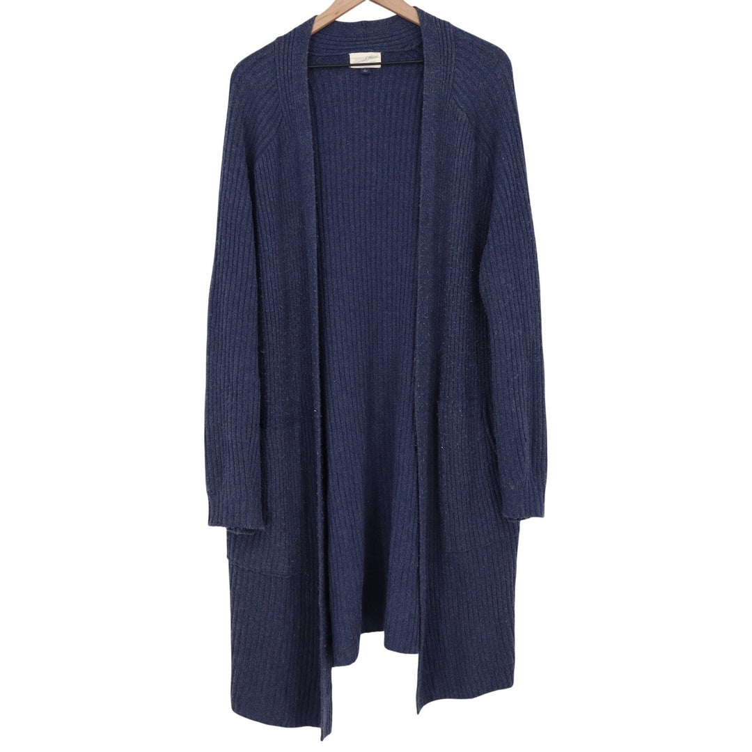 Universal Thread Navy Blue Ribbed Duster Cardigan Sweater Large Open Front