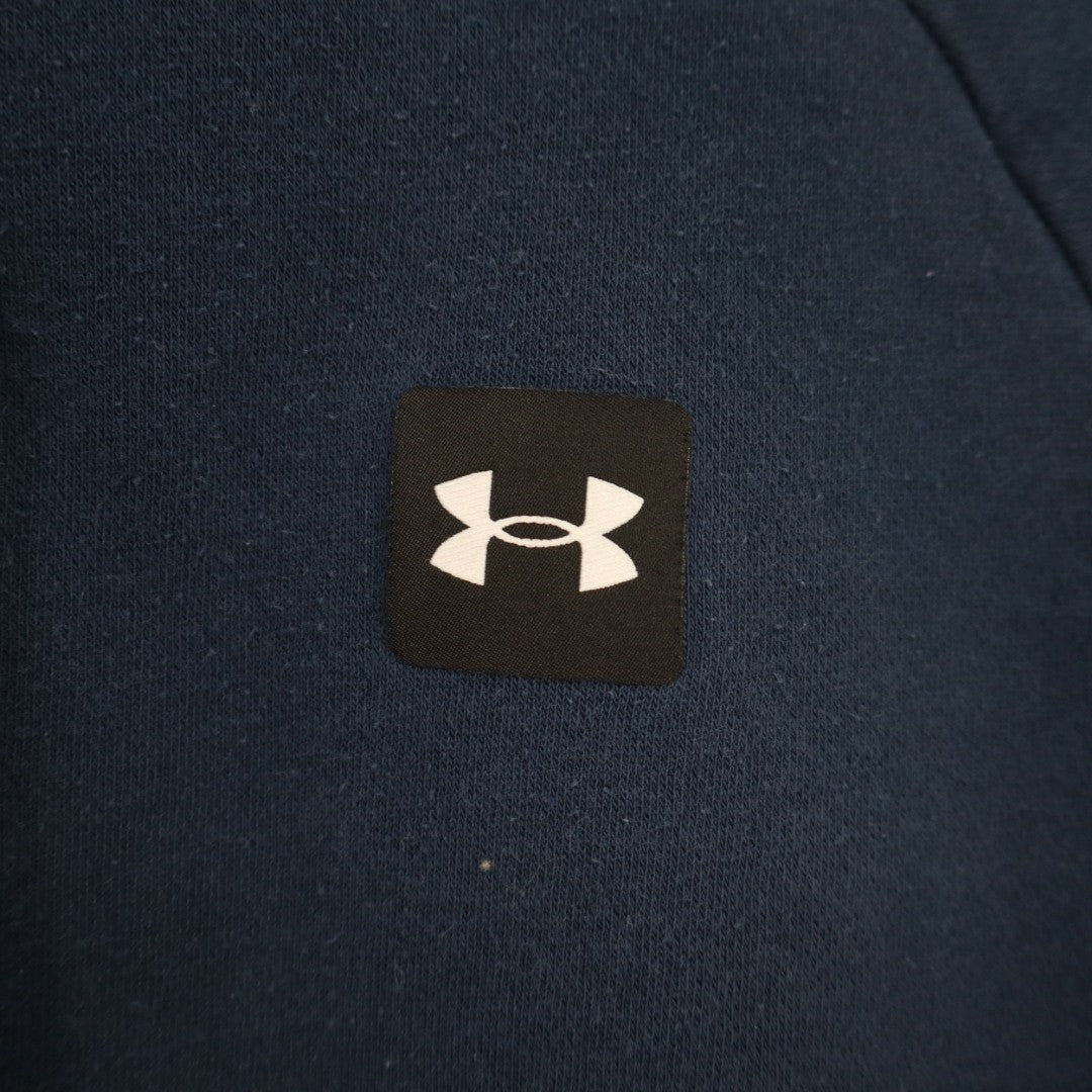 Under Armour Rival Coldgear Hoodie Men's Large Blue Fleece Lined Raglan Sleeve