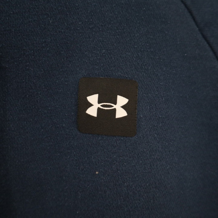 Under Armour Rival Coldgear Hoodie Men's Large Blue Fleece Lined Raglan Sleeve