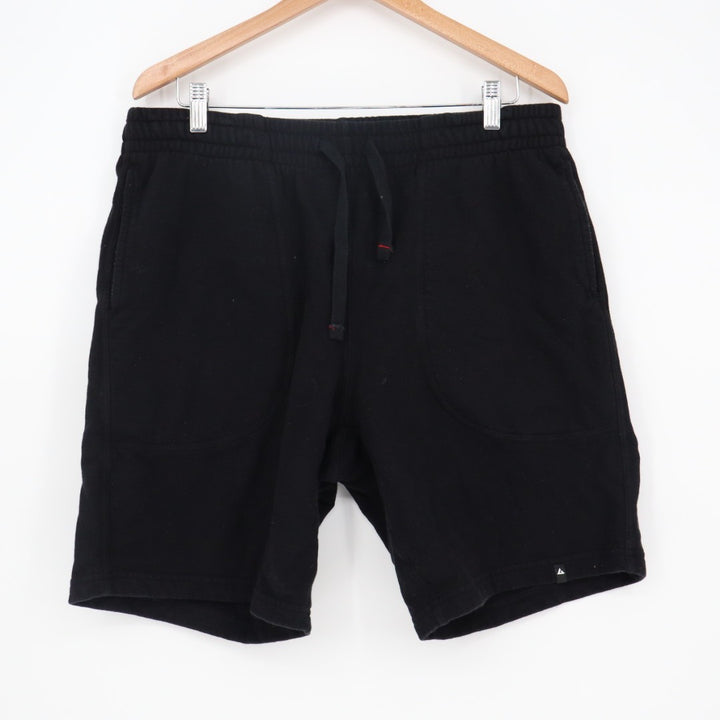 American Giant Sweatshorts Mens Large Black Cotton Logo Slash Pockets Mid Rise