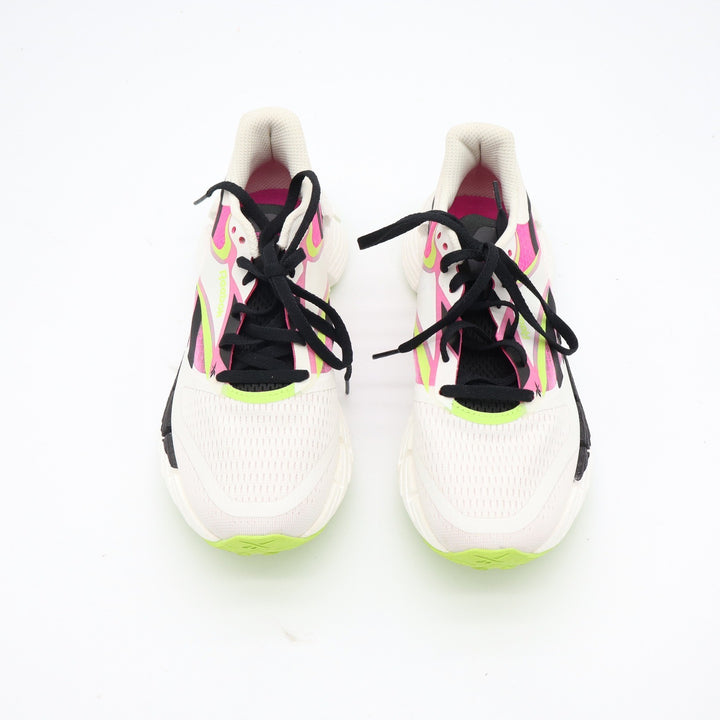 Reebok FloatZig 1 Womens Running Shoes White Pink Neon Green Size 7.5