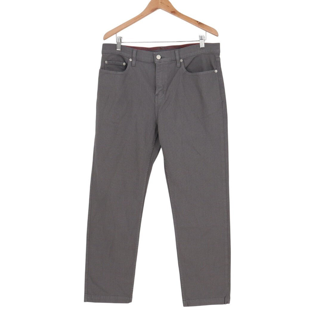 American Giant Roughneck Jeans Mens 34X30 Gray Canvas Cotton Stretch Straight