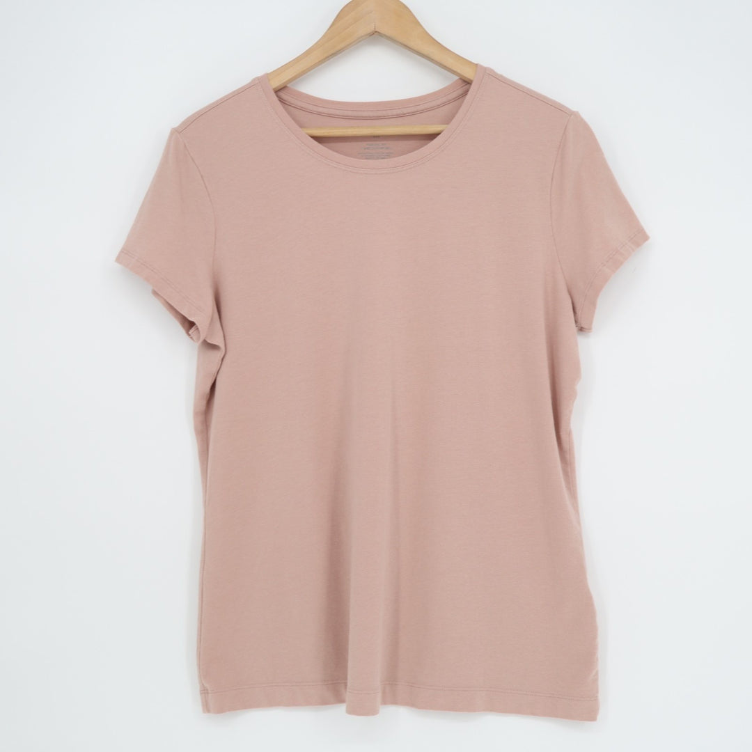 Banana Republic Timeless T-Shirt Intemporel Women Large Brown Crew Neck Pullover