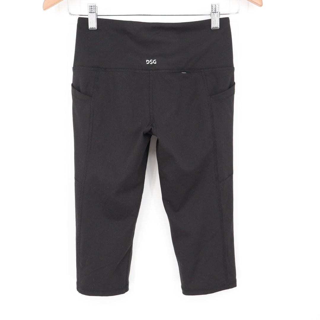 DSG Womens Momentum Crop Leggings Pure Black High Rise XS