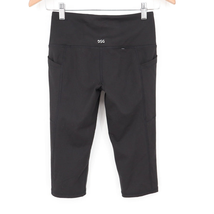 DSG Womens Momentum Crop Leggings Pure Black High Rise XS