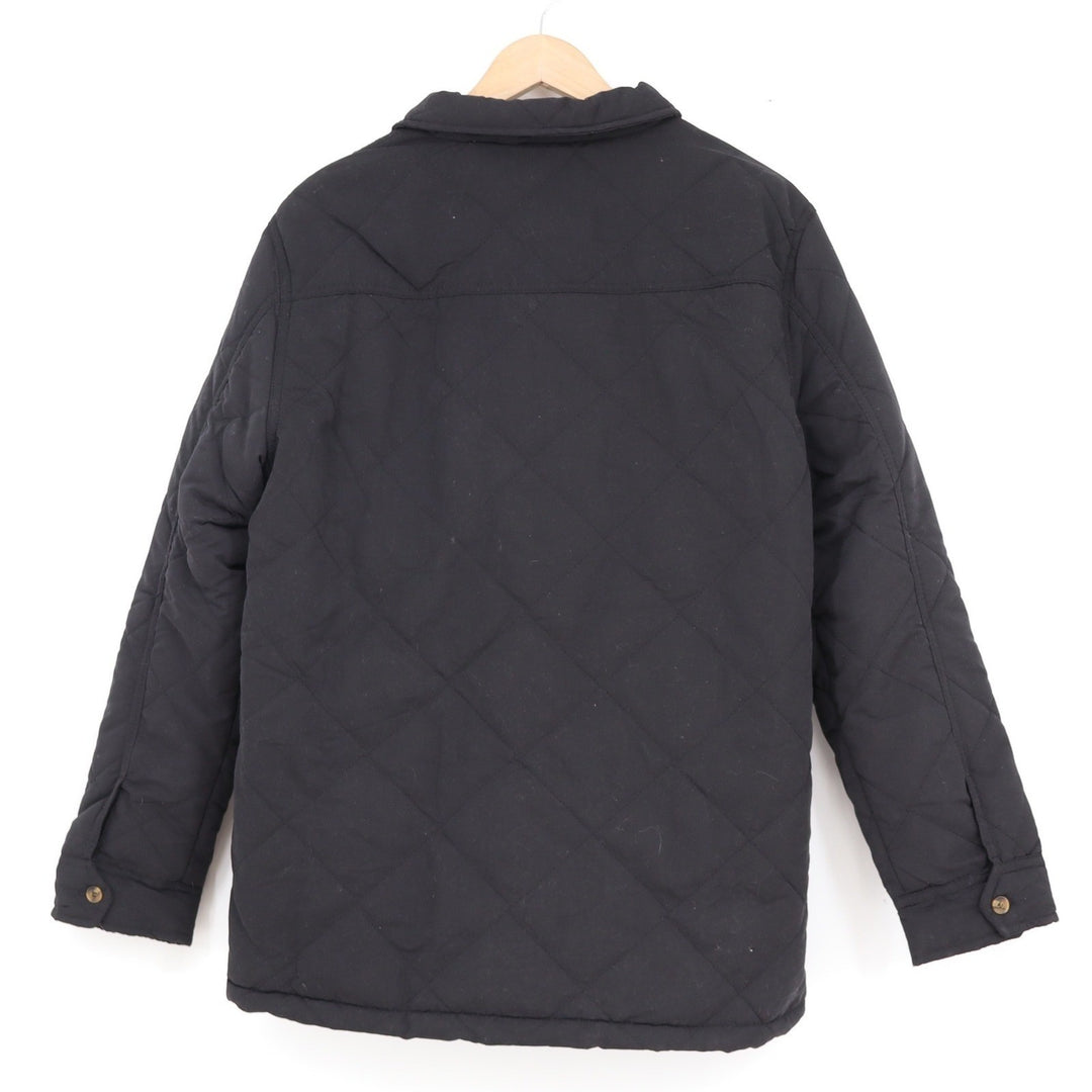 Stillwater Supply Co Mens Black Quilted Shirt Jacket Button Front Size M