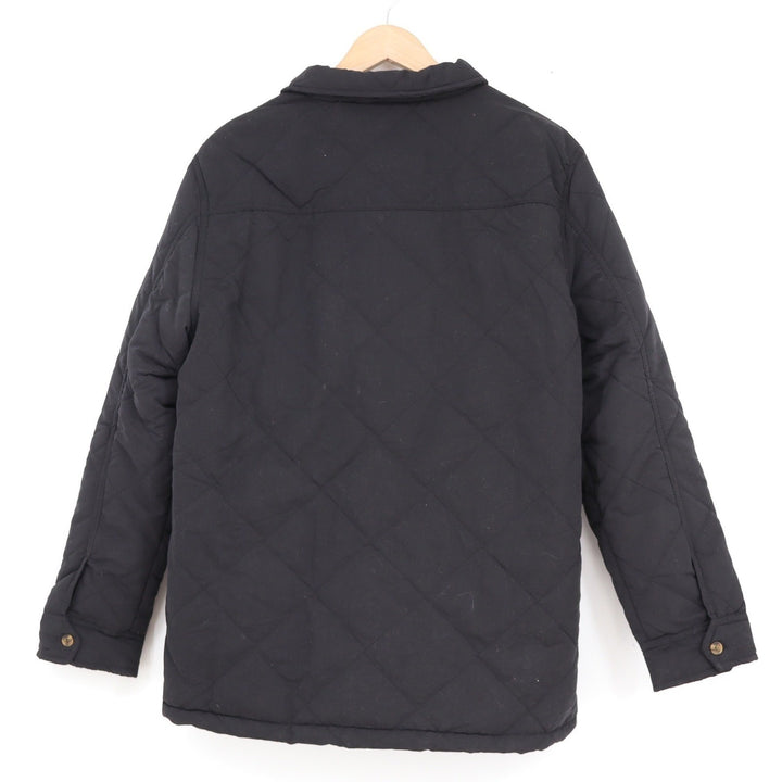 Stillwater Supply Co Mens Black Quilted Shirt Jacket Button Front Size M