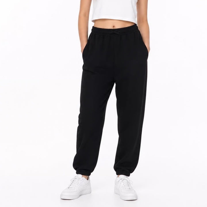 Puma Boys Black Fleece Joggers Tapered Sweatpants Embossed Logo Size L 14/16