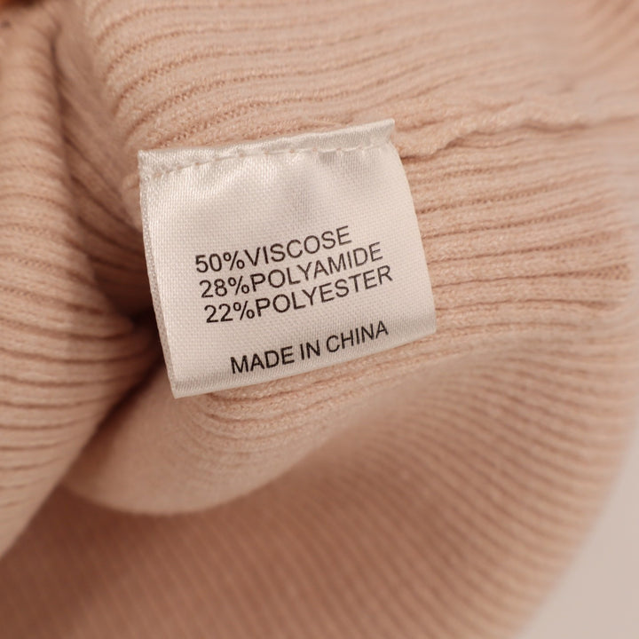 Zesica Knit Tank Top Women Large Pink Cream Contrast Trim Ottoman Ribbed Viscose
