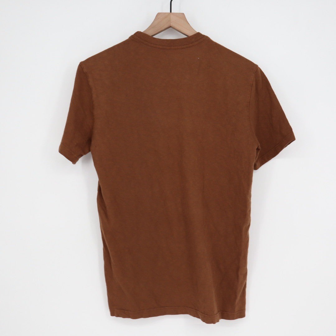 American Giant Classic T Shirt Brown Crew Neck Short Sleeve Made in USA Size S