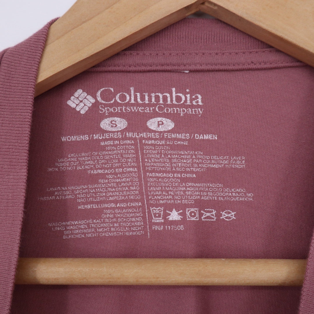 Columbia T-Shirt Womens S Keep Growing Graphic Mauve Floral Cotton Excellent