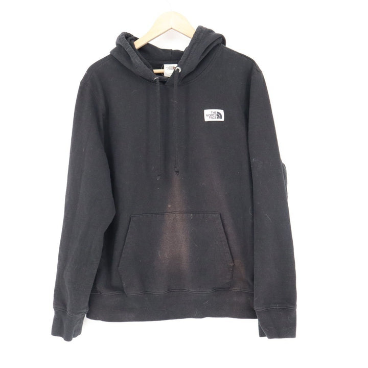 The North Face Hoodie Mens Medium Black Cotton Long Sleeve Kangaroo Pockets