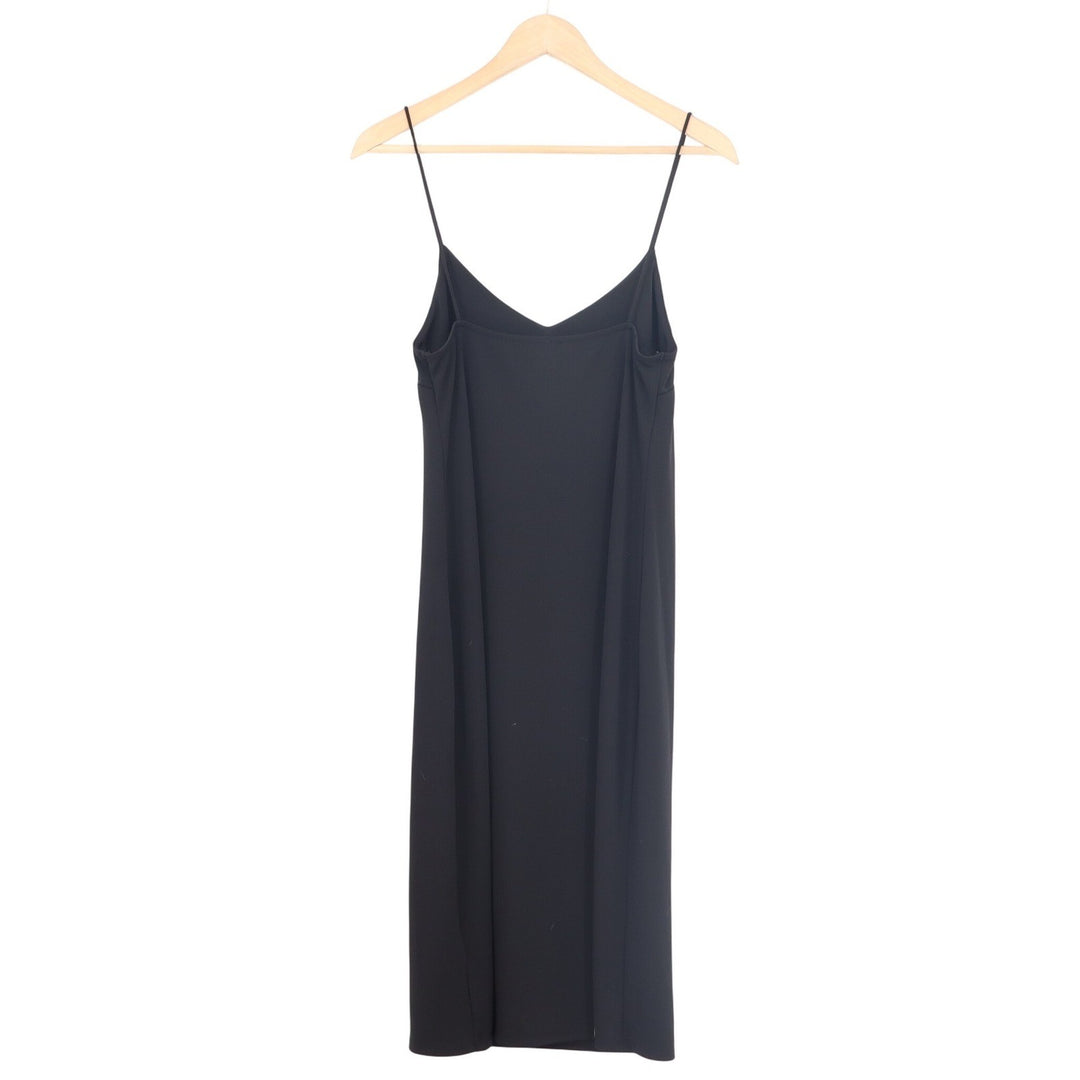 Express Womens Black V-Neck Spaghetti Strap Midi Slip Dress Size M
