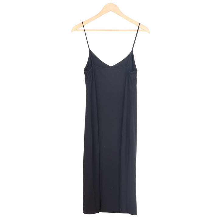 Express Womens Black V-Neck Spaghetti Strap Midi Slip Dress Size M