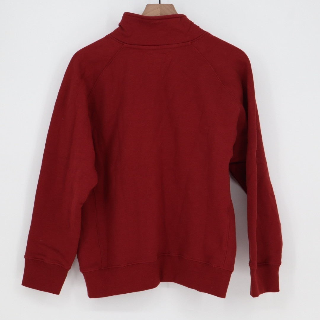 American Giant Midweight Sweatshirt Womens M Pomegranate Half Zip Long Sleeve