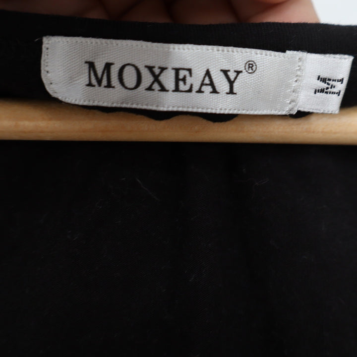 Moxeay Womens Black Scoop Neck Tank Top Cotton Stretch Size M
