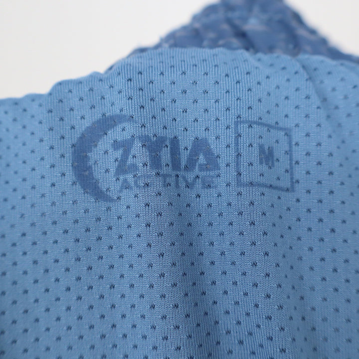 Zyia Shorts Womens M Bubble Texture Blue Smocked Waist Athletic Excellent
