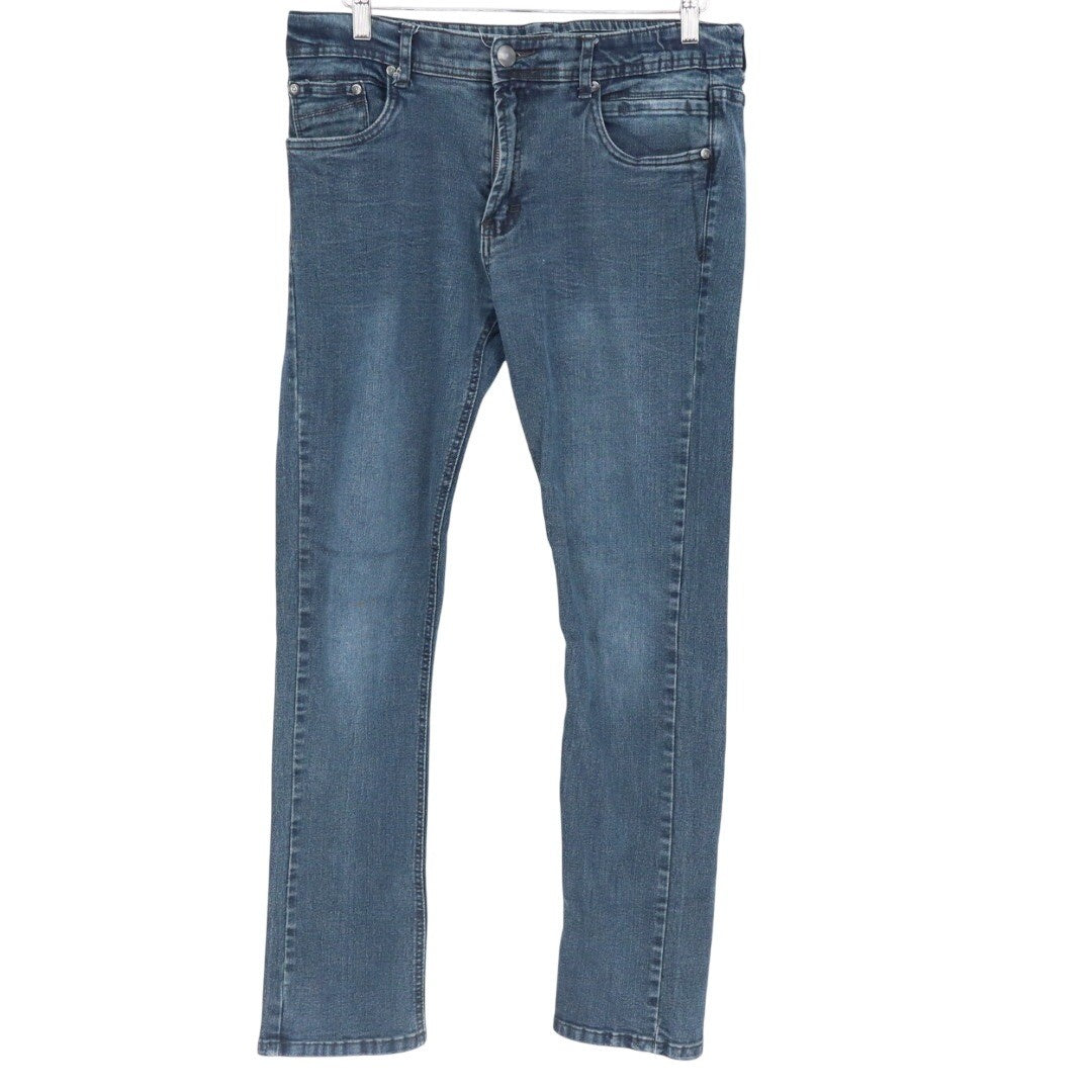 PD&C Flex Stretch Blue Wash Denim Jeans Men's 34x32 Slim Fit Casual