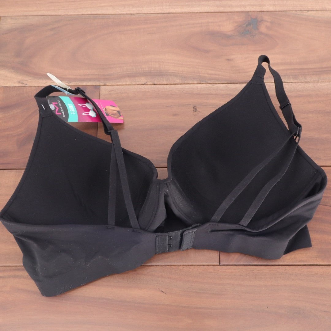 Maidenform Barely There T-Shirt Bra Womens 36C Black Underwire Adjustable Strap