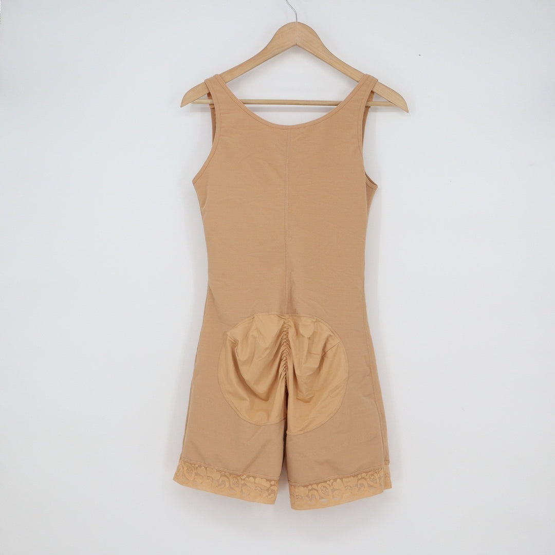 Womens XL Nude Shapewear Bodysuit Faja Butt Lifting Tummy Control Zipper XL