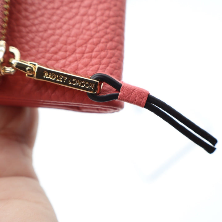Radley London Medium Pink Pebbled Leather Flapover Matinee Wallet