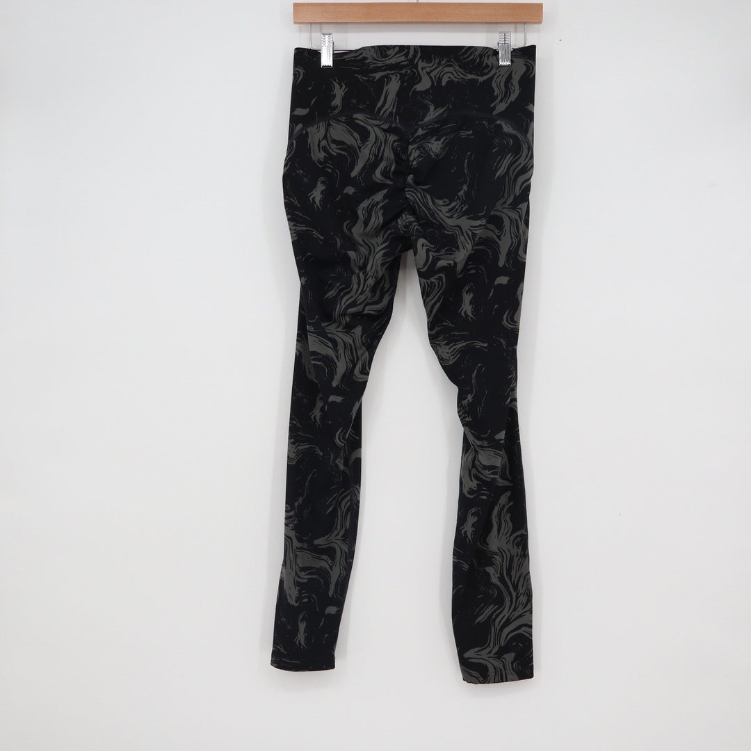 Gymshark Adapt Animal Seamless Leggings Black Grey Marble Ruched Large
