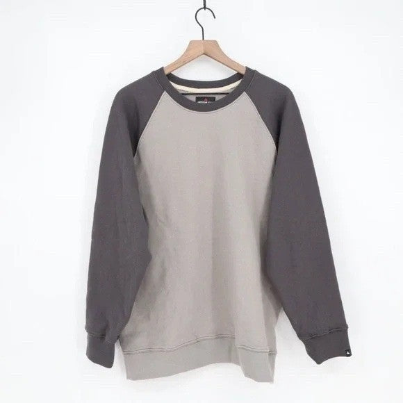 American Giant Midweight Sweatshirt Men L Gray Charcoal Colorblock Cotton Fleece